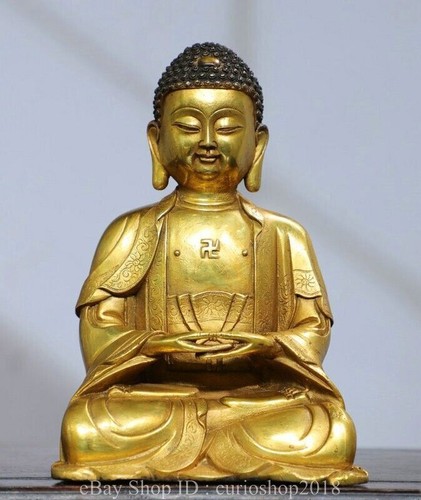 Chinese bronze gilt - 7.2",