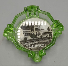 Hendaye petit cendrier ancien en verre souvenir de voyage