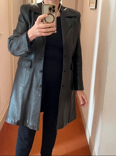 Manteau cuir femme agneau - cuir,
