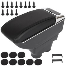 ACCOUDOIR AVEC DE RANGEMENT CUIR ÉCO NOIR POUR PEUGEOT 208 12-19