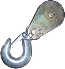 POULIE DE RENVOI 1T AVEC CROCHET POUR TREUIL, 15.5x5.5x2cm