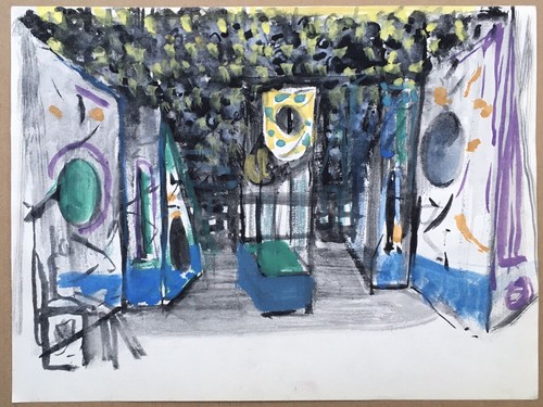 Gouache originale tristan - gouache,