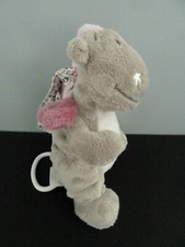 V1. DOUDOU MUSICAL NOUKIE'S DRAGON VICTORIA GRIS ROSE VIOLET ETOILE 18cm - TTBE