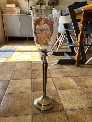 Vase bougeoire mucha - bougeoire,