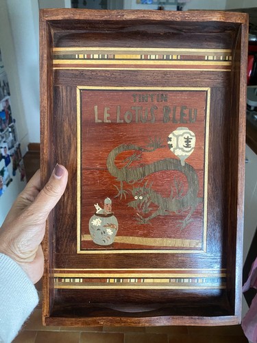 Rare plateau marqueterie - rare,