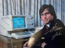 Steve Jobs Américain Homme D'Affaires Cofounder Inclus Réimpression Signé Photo