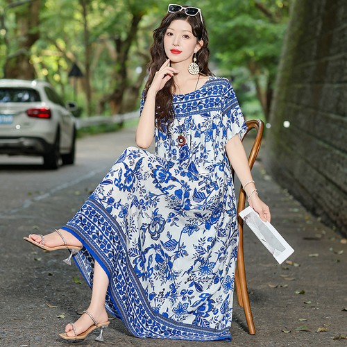 Robe boho longue manches - robe, mi-longue