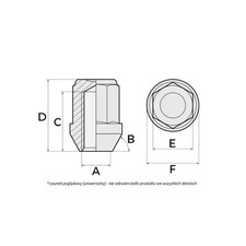 4x Écrou de roue 019GY8