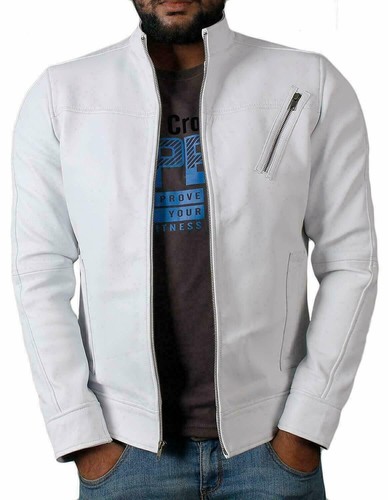 Blouson cuir blanc - blouson,