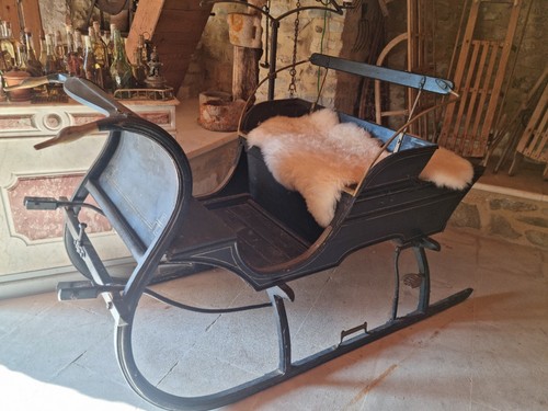 Ancien traineau hippomobile - hippomobile, en
