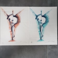 serie 5 lithographies "le mouvement et l espace" de bernard jobin tirées à 500ex