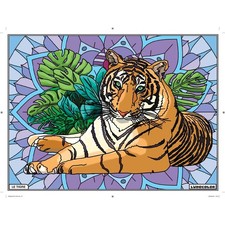 Coloriage - Tigre - Tableau à