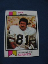 1973 Topps Jack Gregory N.Y. Giants card #490 NFL football $1 S&H