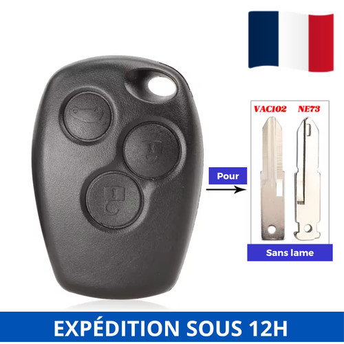 Coque clé boutons renault - coque,