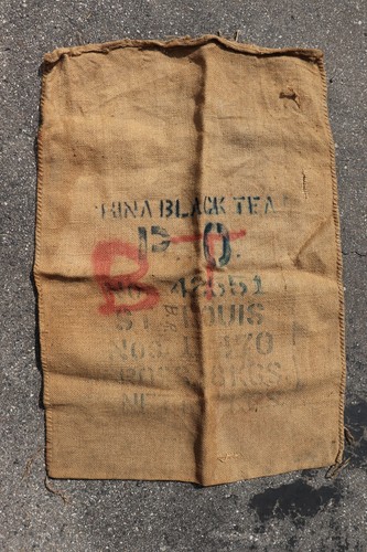 Antique burlap china black - antique,