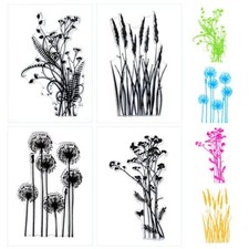 Stamp Scrapbooking Tampon Transparent Clear de lavande pissenlit fleur feuill...