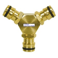 Raccord Rapide Automatique "Y" Triple Mâle 100% Laiton Arrosage,Raccord,Jardin