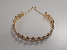 Serre-tête couronne Diadème Accessoire Cheveux doré Mariage Déguisement (G)/EBQJ