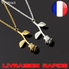Collier Rose Fleur Femme Fille