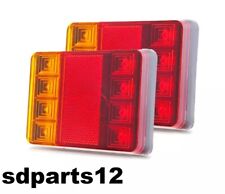 2 x Feux Arrière LED 12V pour Remorque Universel 4 Fonctions Caravane Camion