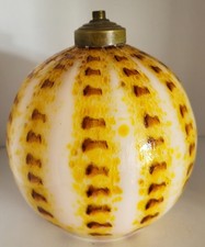 Rare pied de lampe boule Verre. Tchécoslovaquie