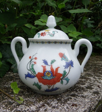 PORCELAINE DE PARIS - SUCRIER DÉCOR PAVOT