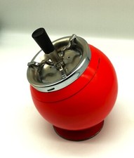 vintage cendrier eyeball en métal orange  SOVENO SIDERAL 1960 1970 space age