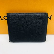 Portefeuille Louis Vuitton Taiga Porto Bier 6 Cult Credit bi-pliant noir sans...