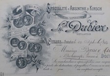 Facture 1893 DISTILLERIE