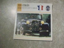 CARTE FICHE CITROEN TRACTION