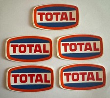 Lot de 5 Autocollants Stickers Publicitaire Vintage TOTAL garage automobilia 