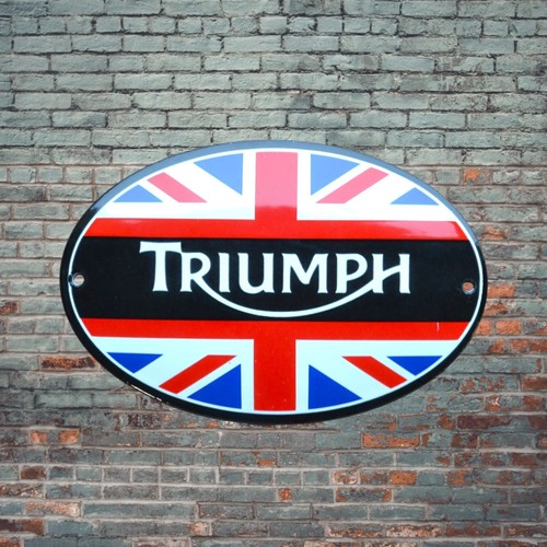 Plaque émaillée triumph - plaque,