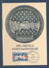 carte  1er jour  le traité des Pyrénées  64  Béhobie   1959