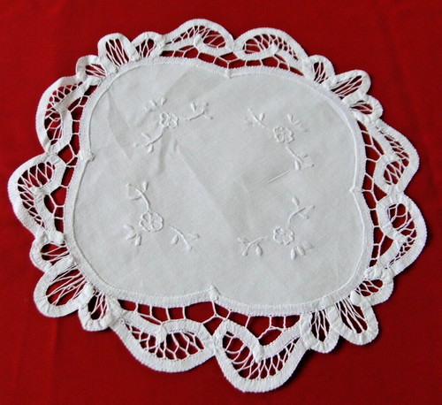 Napperon rond ancien coton