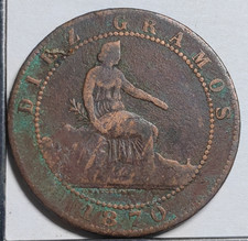 10 Centimos 1870 OM Espagne