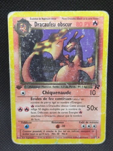 Carte pokemon dracaufeu obscur - dracaufeu,