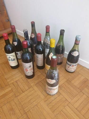 Lot bouteilles vin - de, de