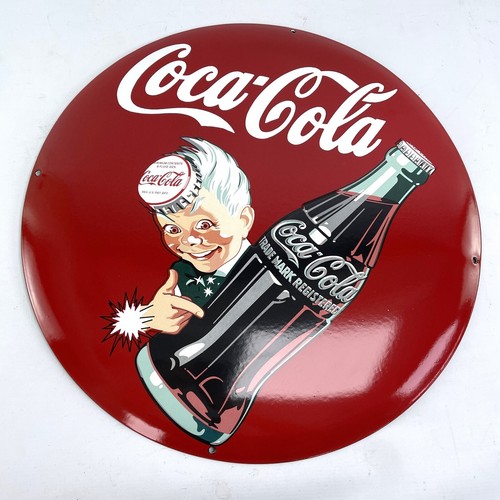 Plaque emaillette coca cola - coca,
