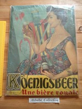 PLAQUE TOLE METAL KOENIGSBEER BIERE ALCOOL BEER BIER bières  28 *39 cm état moye