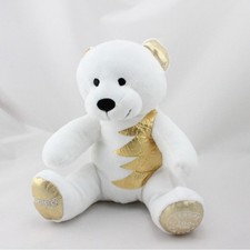 Doudou ours blanc or 100 %