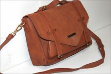 PINKIE  Cartable Cuir Synthétique  Marron Noisette Bandoulière  TBE