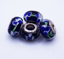 QTY 3- Black Black Murano