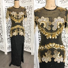 1980s Vintage Sequin Black