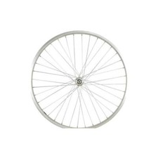 Roue vtt 26'' av ecrou axe plein jante argent alu - Accessoire Vélo
