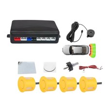 Radar Recul Auto Jaune 4 Capteurs – Aide Stationnement Sécurité Bips