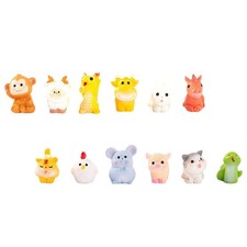  12 Pcs Birthday Party Decoration Miniature Animaux Décor Animalier
