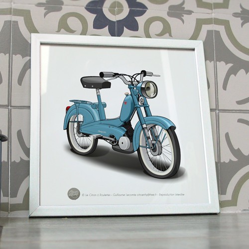 Poster mobylette motobecane - poster,