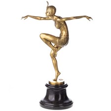 Statue en bronze poli Art
