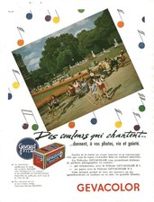 Publicité ancienne les pellicules Gevacolor issue de magazine 1954