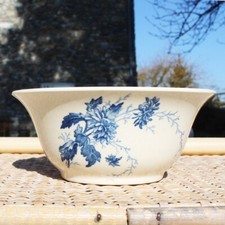 Ancien bol à raser en faïence de Gien modèle Fleurs variées